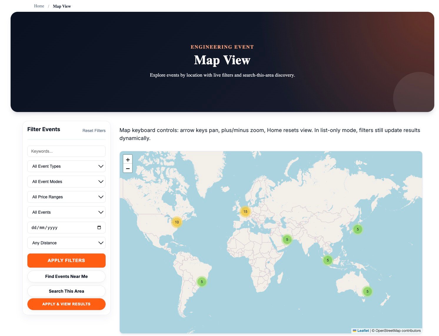 Interactive Event Map